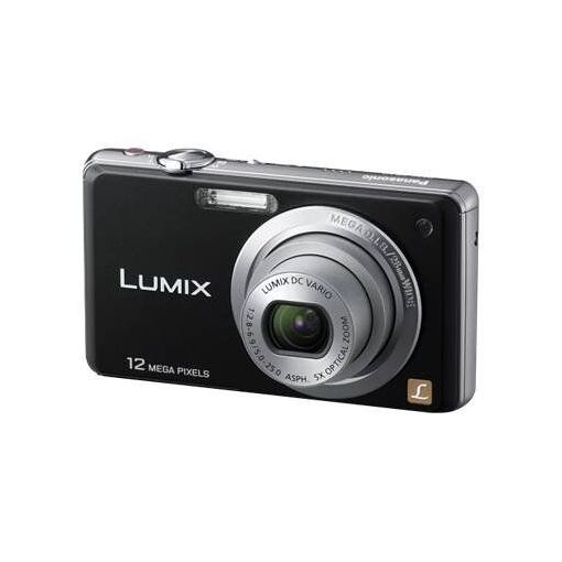 Panasonic Lumix DMC-FS10EF-K Digital Camera - Compact - 12.1 MP - 720p - 5x Optical Zoom - Black