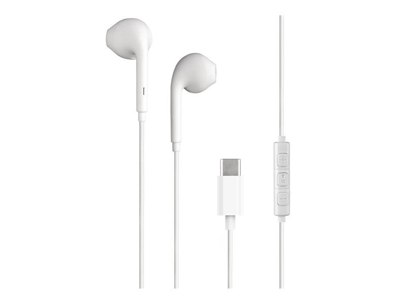 BIGBEN Connected Wired Earbuds with Microphone - White