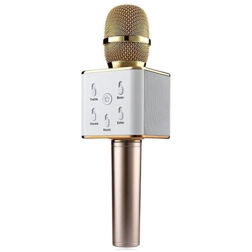 Microphone Bluetooth Boblov Q7 Stéréo KTV Karaoké pour Téléphones Intelligents iPhone/iPad