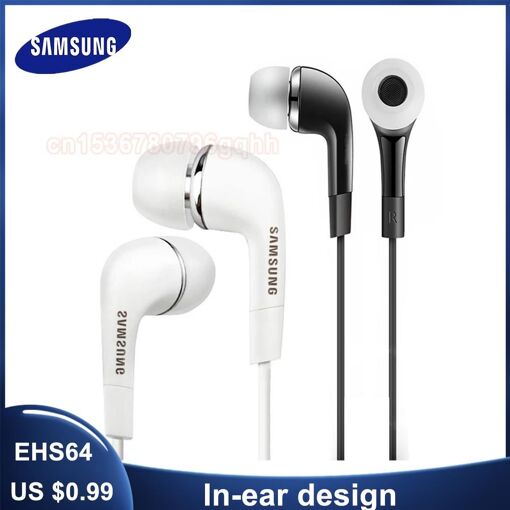 Samsung EHS64 Headset, In-Ear Wired Earbuds with Built-in Microphone for Smartphones