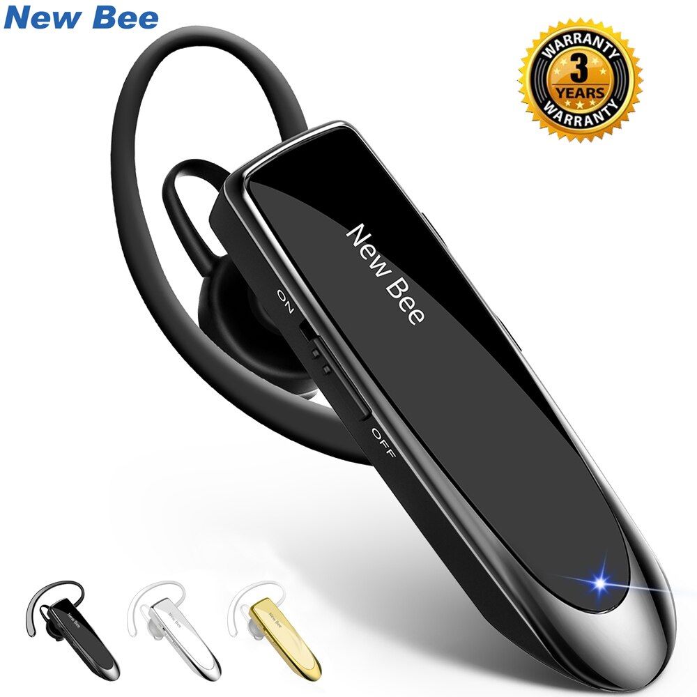 GUPBOO Bluetooth Headphones New Bee V5.0 Wireless Headset 22h with CVC6.0 Microphone for Cycling