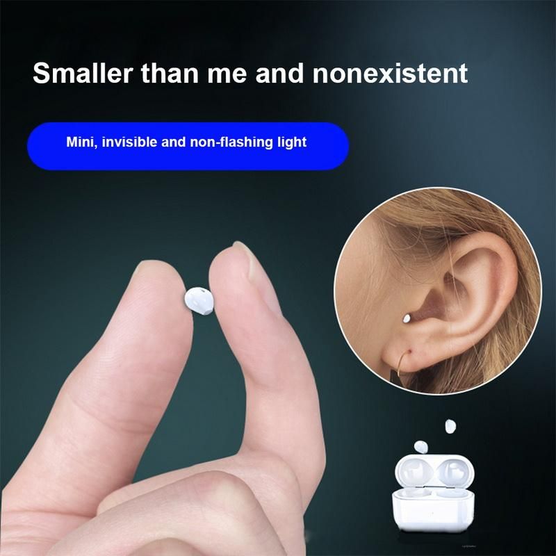 Auriculares Bluetooth invisibles GUPBOO TWS, 6 auriculares inalámbricos mini con diseño sin dolor, con micrófono y doble auricular