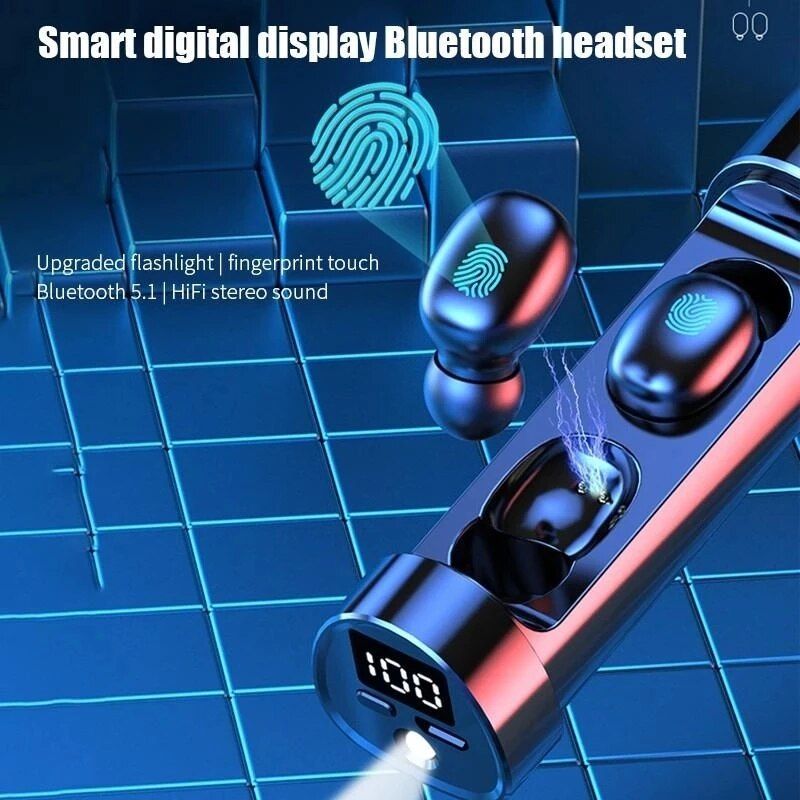 Casques sportifs sans fil GUPBOO N21 avec commande tactile et écran LED