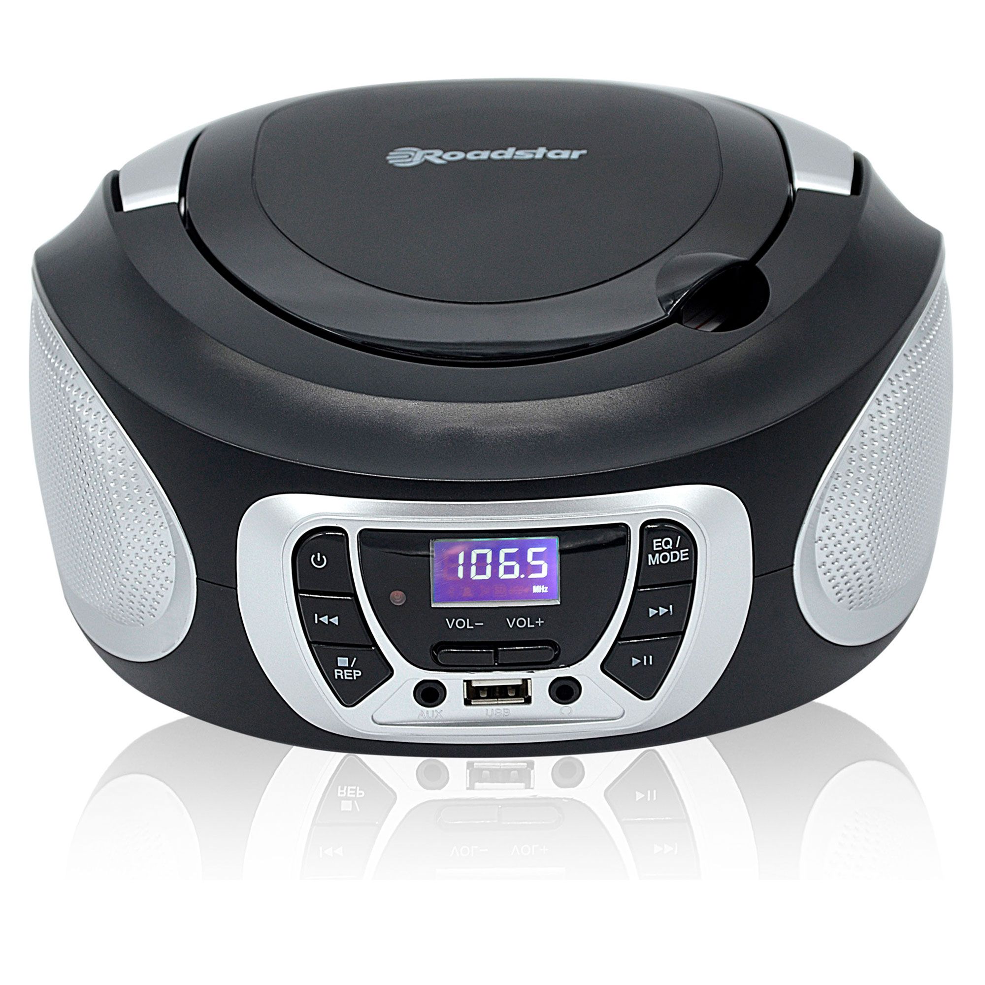 Radio digital portátil con reproductor de CD, Roadstar CDR-365U/SL