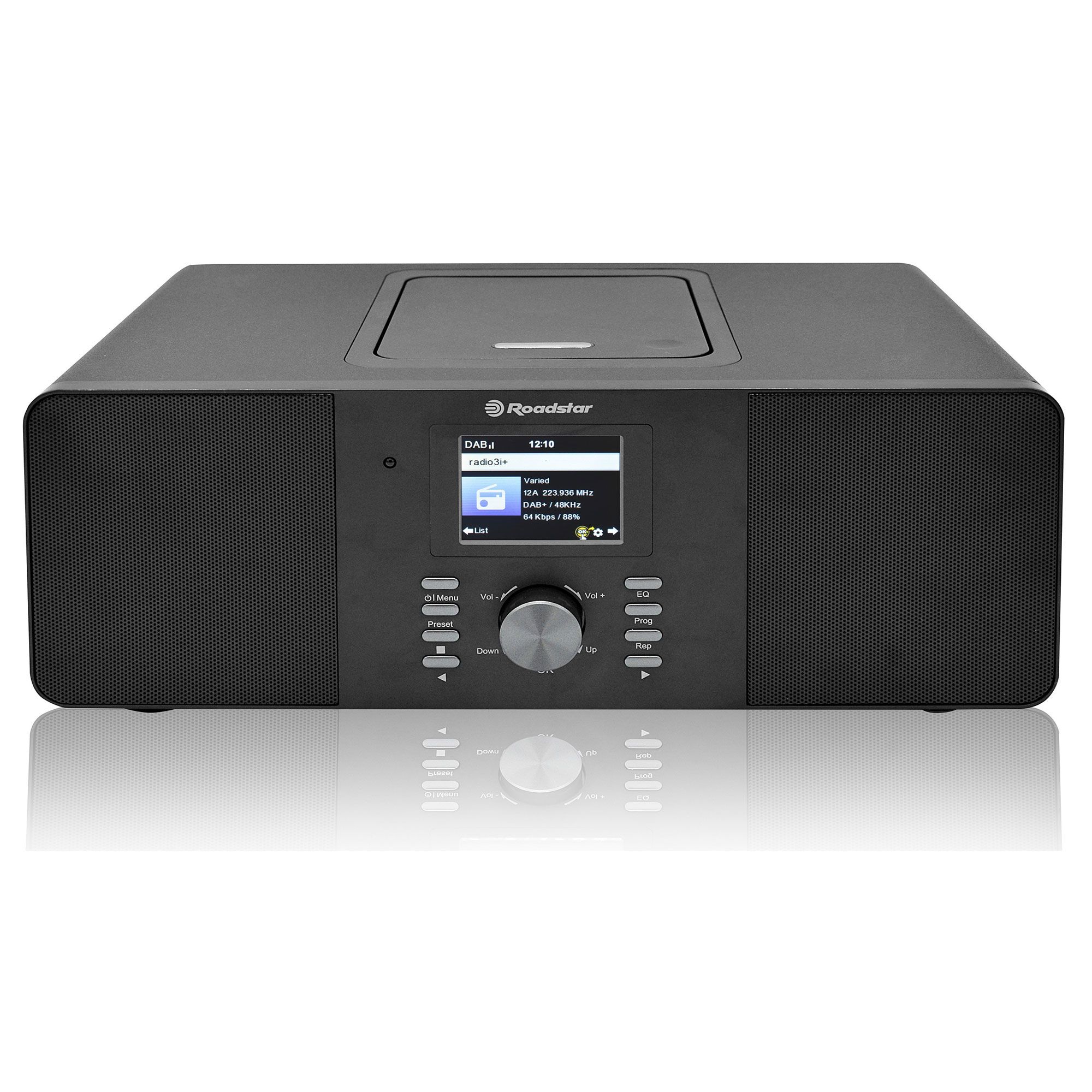 Wi-Fi Internet Radio with Digital DAB+/FM, Bluetooth CD Player - Black, Roadstar IR-540D+BTBK