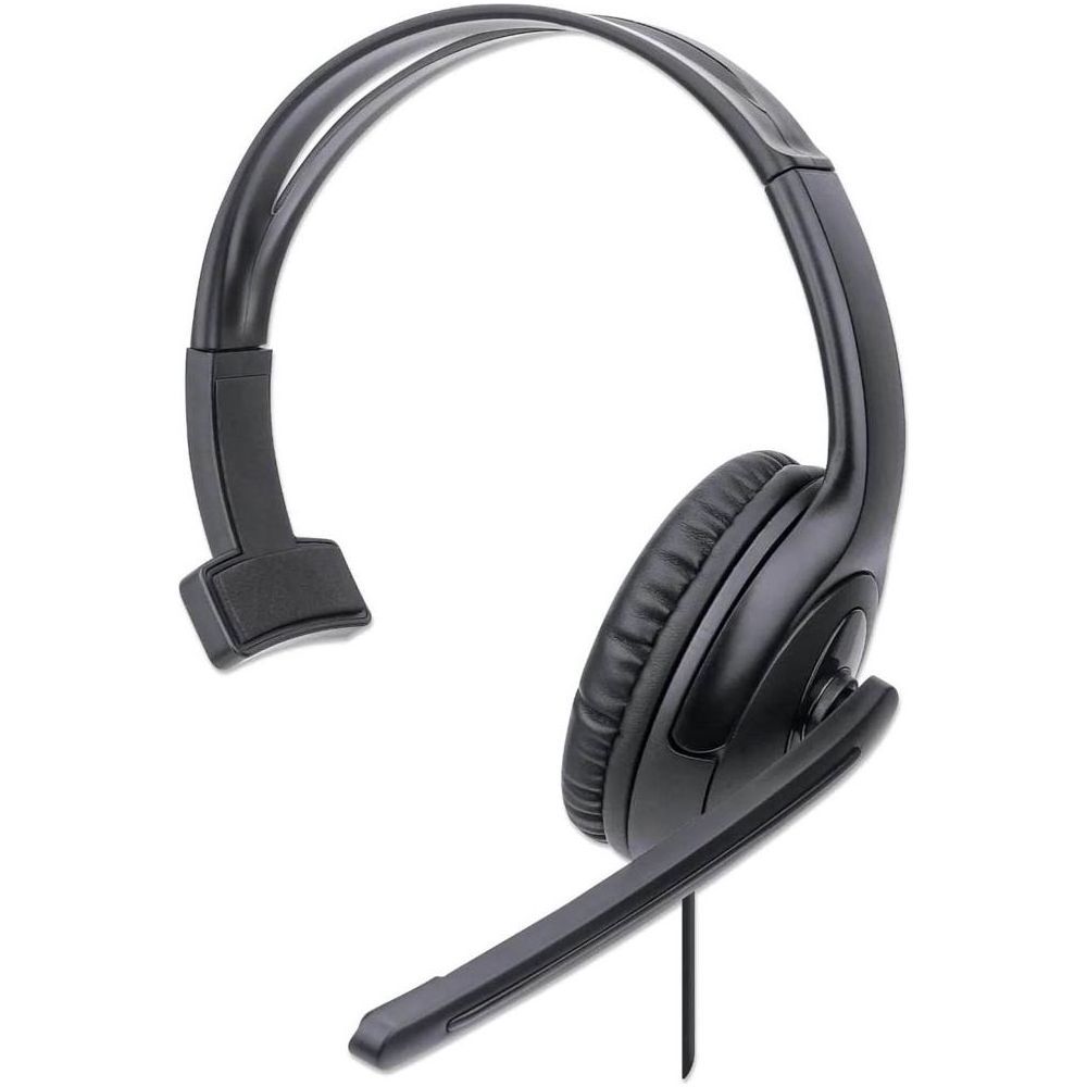 Manhattan Mono Over-Ear USB Headset - Light - USB-A