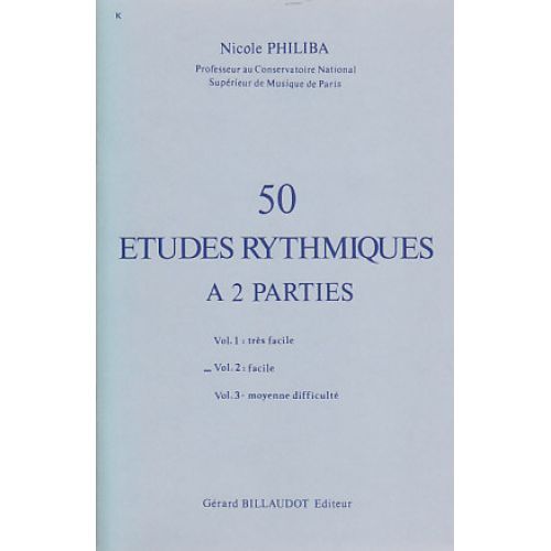 Philiba Nicole 50 Rhythmic Studies in 2 Parts, Vol. 2 - Easy