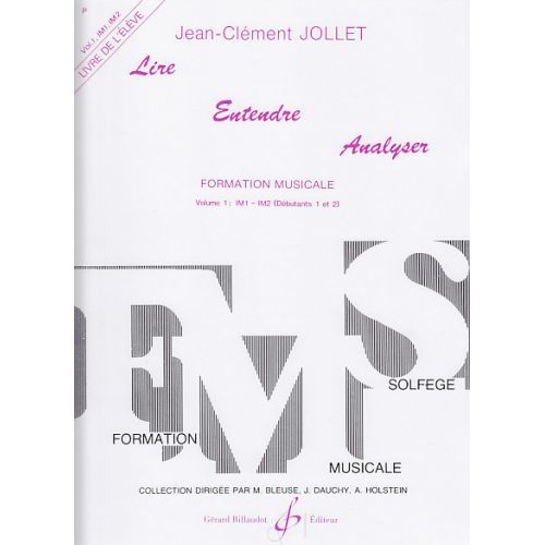 Billaudot Jollet Jeanclement Level 1-2 Music Analysis Book for Students