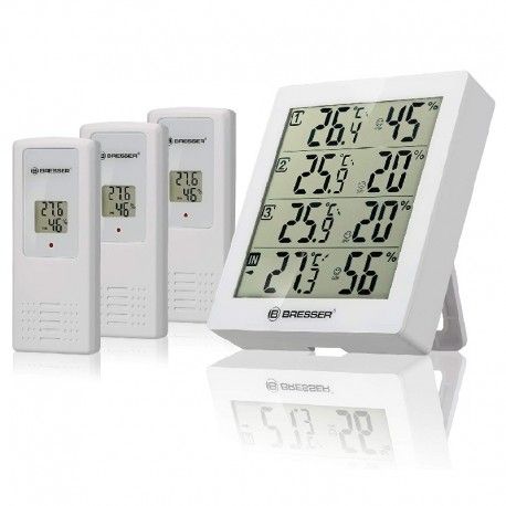 Bresser Temeo Hygro Quadro Thermometer - White
