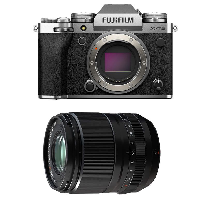 Fujifilm X-T5 Silver + 23mm f/1.4 WR 3-Year Warranty