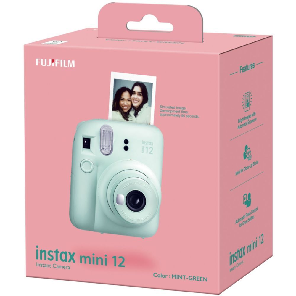 Cámara instantánea Fujifilm Instax Mini 12 - Lente de 60 mm - Verde Menta