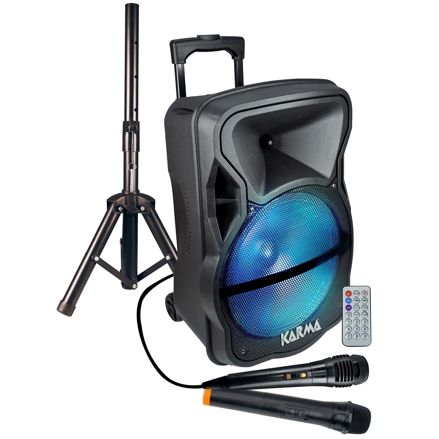 Altavoz amplificado Karma con micrófono 600W PMPO