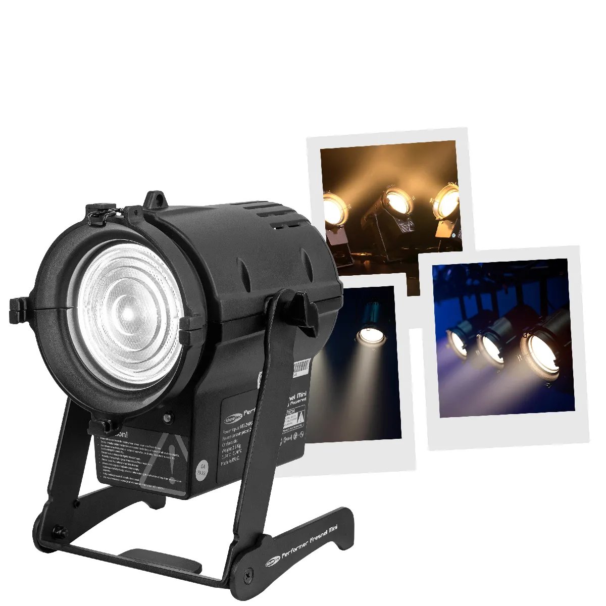 Showtec Performer Fresnel Mini DDT - 30W LED Battery-Powered Projector - 3100K Color Temperature - >92 Ra