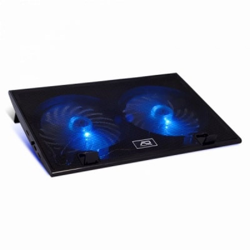 Suza Laptop Fan - 19" - 2-Port USB Hub - Black
