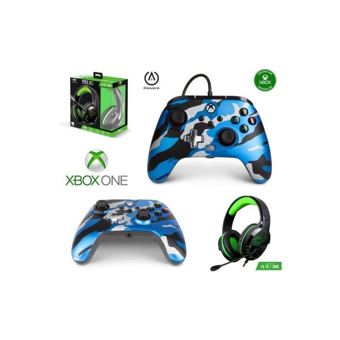 Controlador Spirit of Gamer Xbox One/S/X/PC Edición Metal Camo + Auricular de Juego PRO H3 Verde