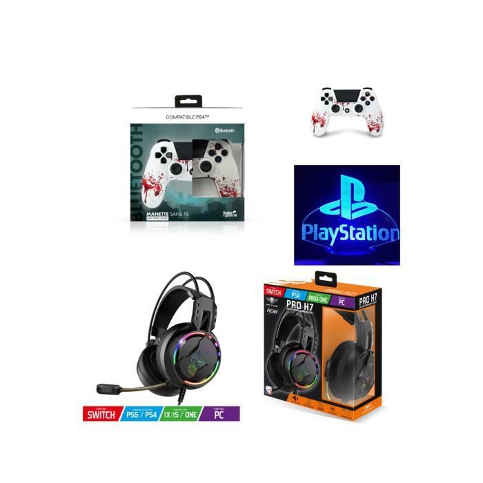 Casque Spirit of Gamer PRO-H7 Edition PlayStation PS4-PS5 + Manette ZOMBIE Bluetooth