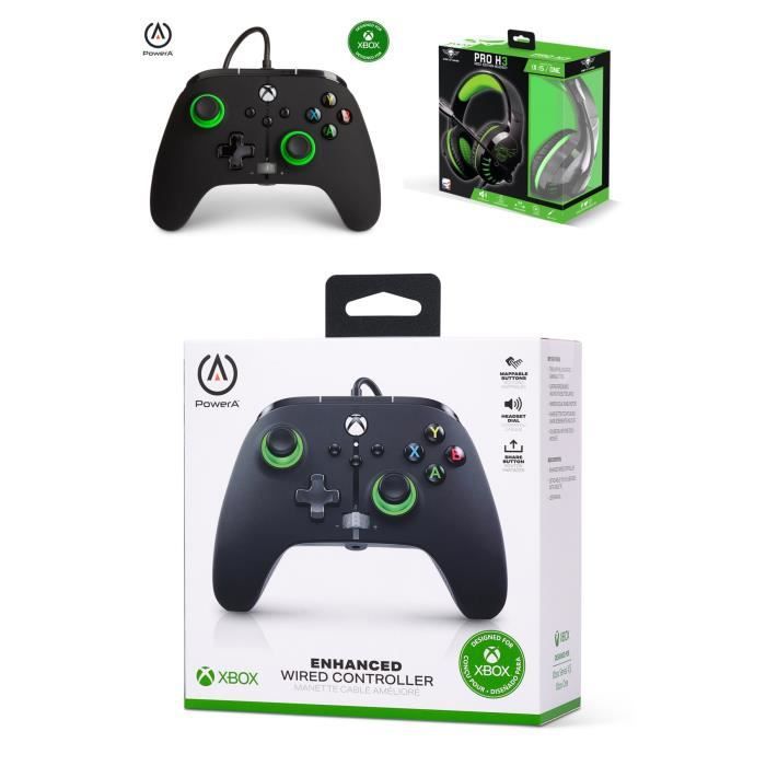 Controlador oficial Spirit of Gamer Xbox One/S/X/PC ARC Lightning Edición + Auricular de juego H3