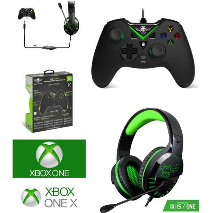 Controlador de juego Spirit of Gamer para Xbox One/S/X/PC con auriculares