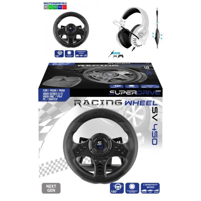 Subsonic Racing Wheel SV450 for Xbox, PS3, PS4, Switch & PC