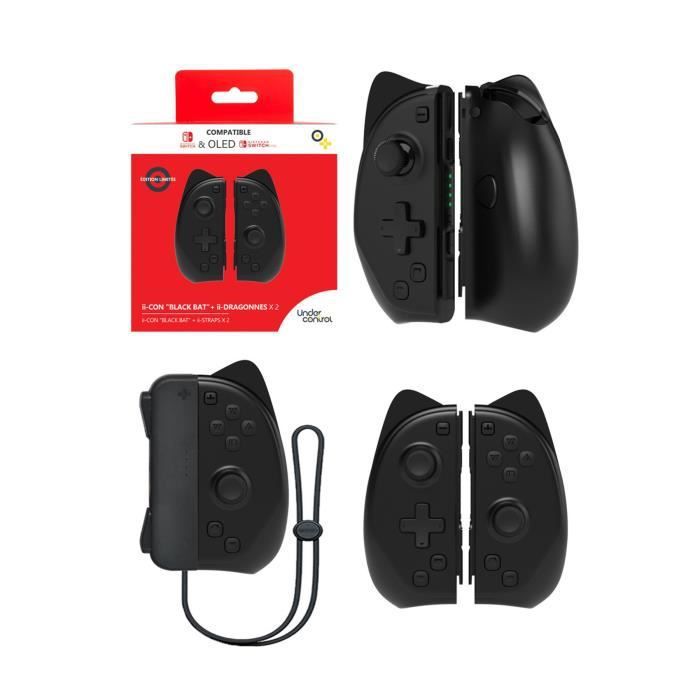 Under Control Nintendo Switch Joy-Con Controllers - Black + Straps V2
