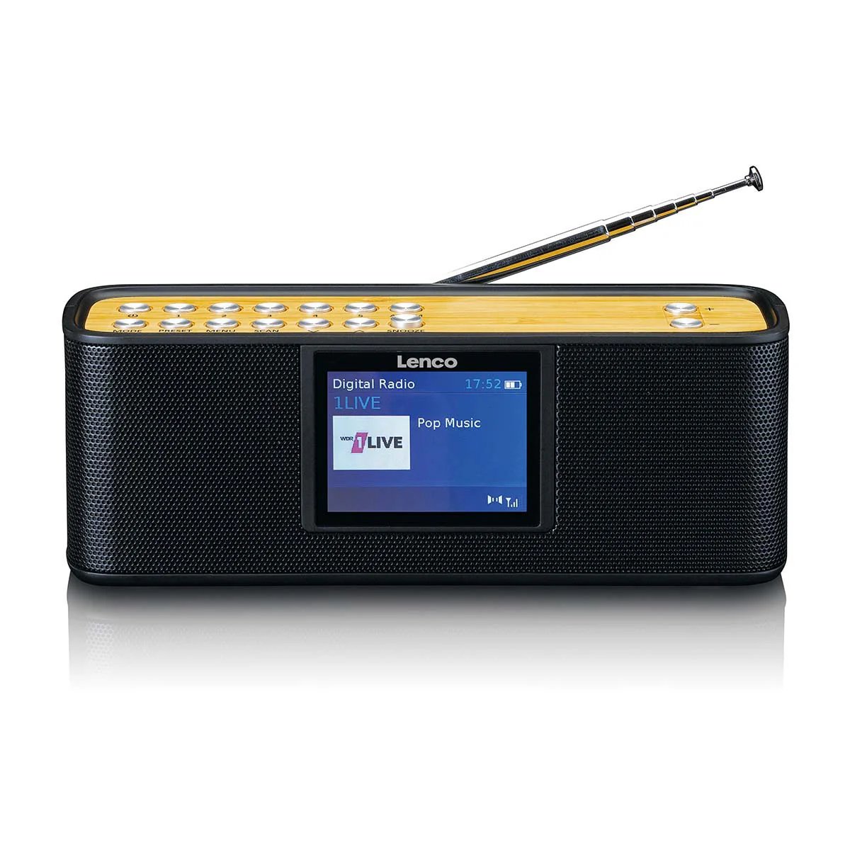 Lenco PDR-045BK - DAB+ Radio with Bluetooth 5.0, Black