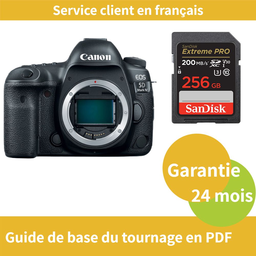 Canon EOS 5D Mark IV Camera + SanDisk 256GB Extreme PRO SD Card (Up to 200M/s)