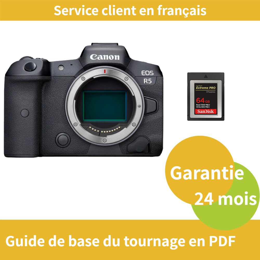 Canon EOS R5 Camera + SanDisk 64GB Extreme SD Card (PRO CFexpress Type B)