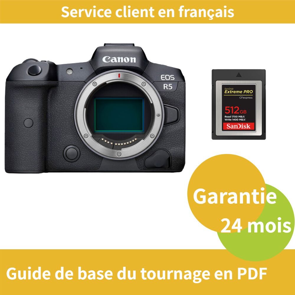 Canon EOS R5 Camera + SanDisk 512GB Extreme SD Card (PRO CFexpress Type B)
