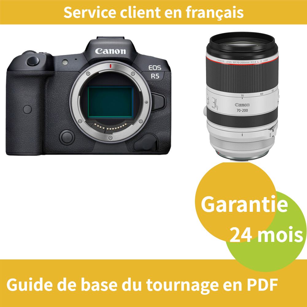 Canon EOS R5 Camera with Canon RF 70-200mm f/2.8 L IS USM Lens