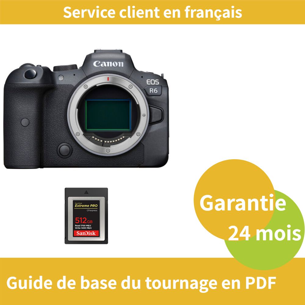 Canon EOS R6 Camera + SanDisk 512GB Extreme SD Card (PRO CFexpress Type B)