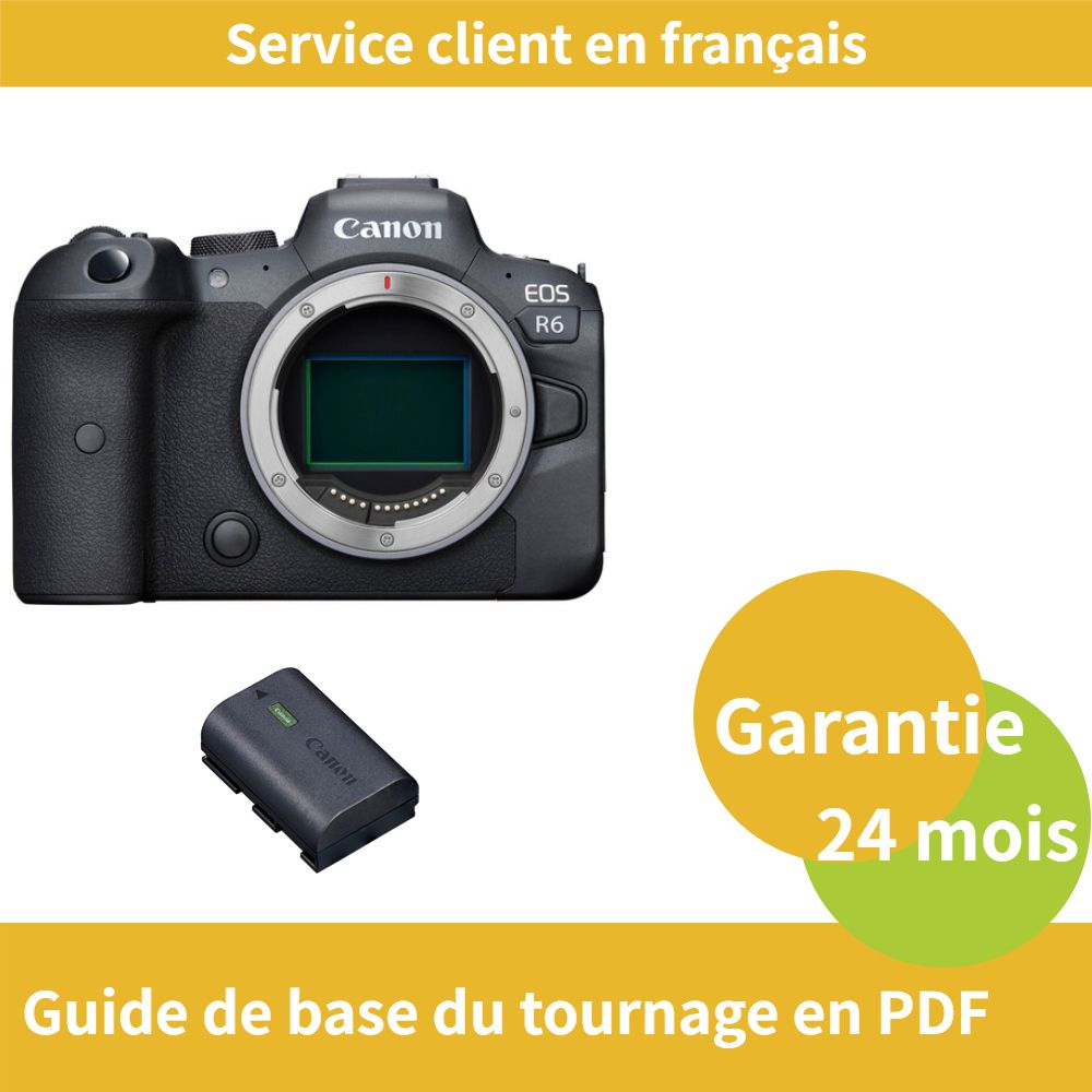 Appareil photo Canon EOS R6 + Batterie Canon LP-E6NH officielle