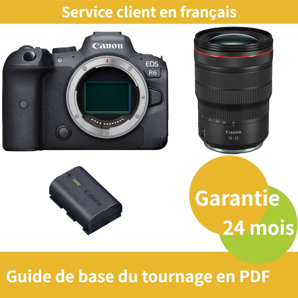 Kit Canon EOS R6 con lente RF 15-35mm f/2.8 L IS USM y batería oficial LP-E6NH