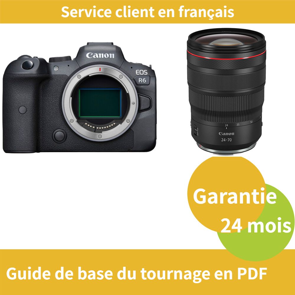 Appareil photo Canon EOS R6 avec objectif RF 24-70mm f/2.8 L IS USM