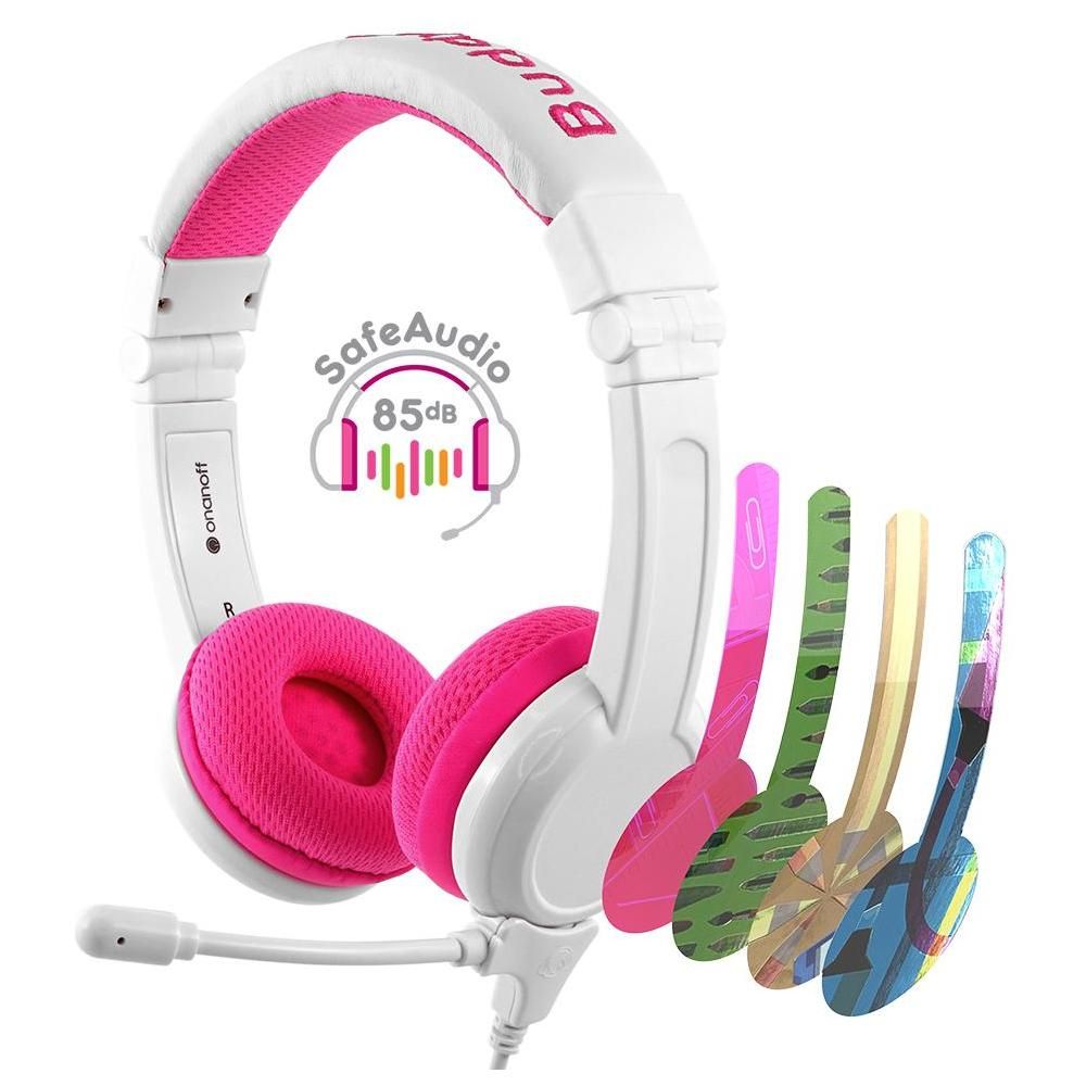 Auricular BuddyPhones School+ - Rosa/Blanco