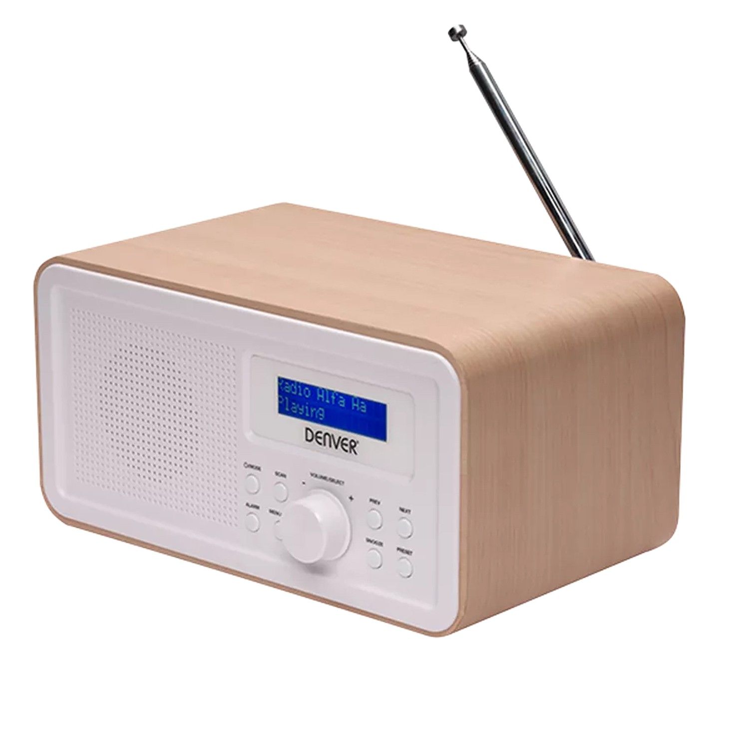 Radio digital portátil Denver DAB-30LIGHTWOOD, 1 W RMS