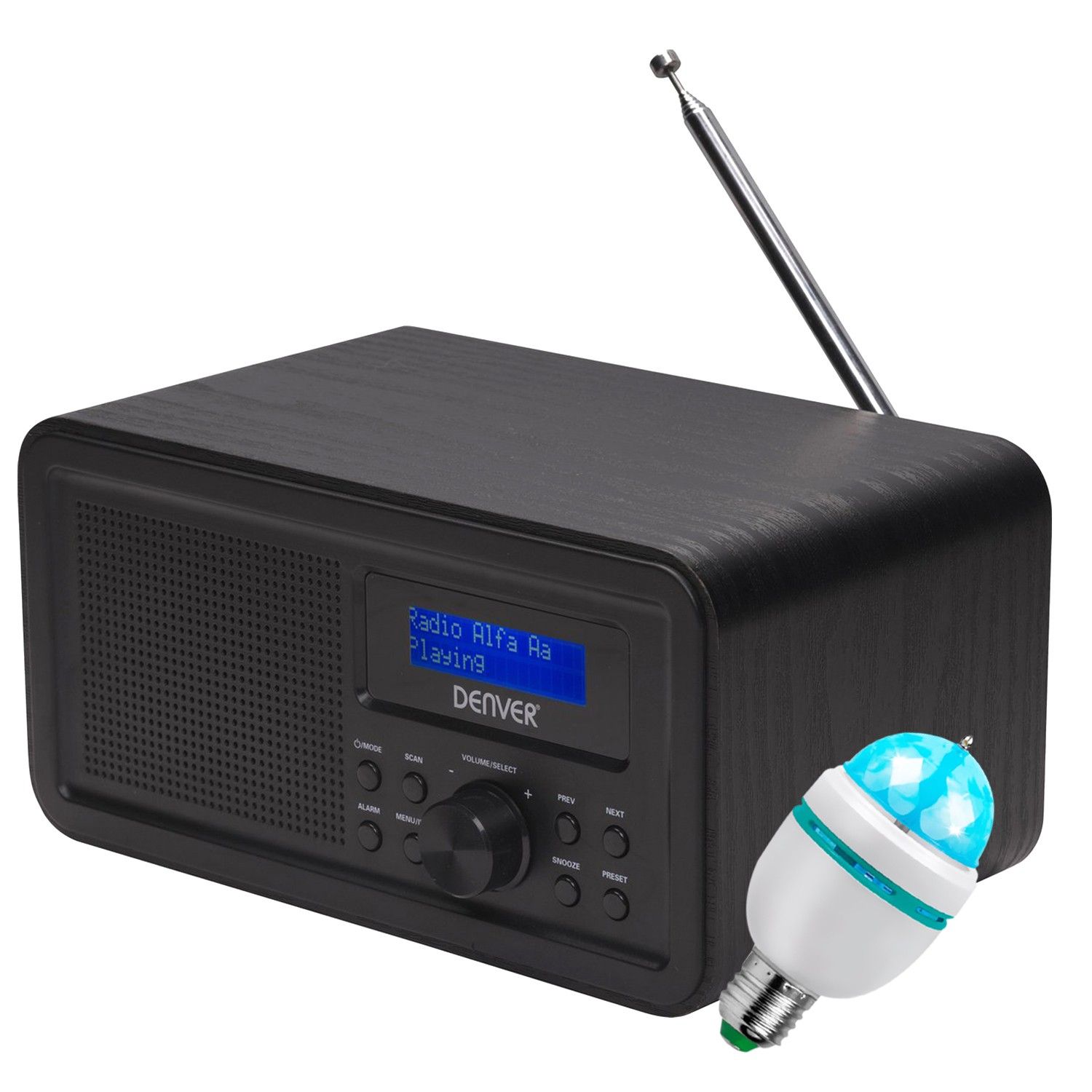Radio portátil Denver DAB-30 Negro