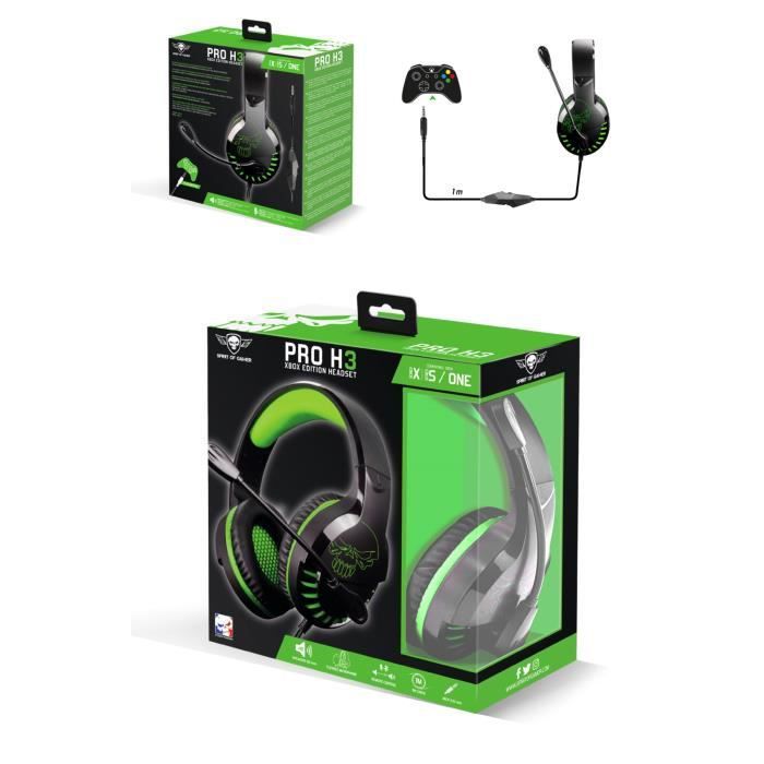 Auricular de juego Spirit of Gamer PRO H3 Verde - Estéreo 2.0 - Con cable