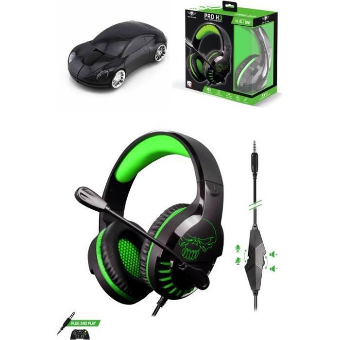 Casque de jeu Spirit of Gamer Pro H3 - Xbox One/Série X - Stéréo 2.0 - Confort circum-auriculaire - Filaire