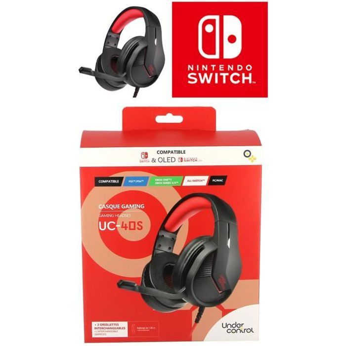 Under Control Pro-SH3 Gaming Headset - Red - Stereo 2.0 - Flexible Microphone with Noise Cancellation
