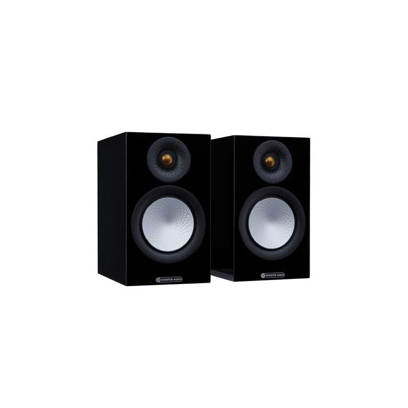 Monitor Audio Silver 50 7G Bookshelf Speakers, Bright Black (Pair)