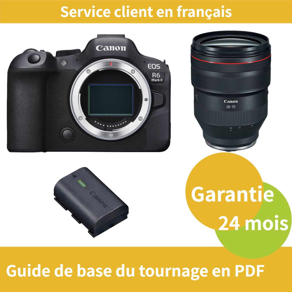 Cámara Canon EOS R6 Mark II + Objetivo RF 28-70mm f/2 L USM + Batería LP-E6NH Oficial