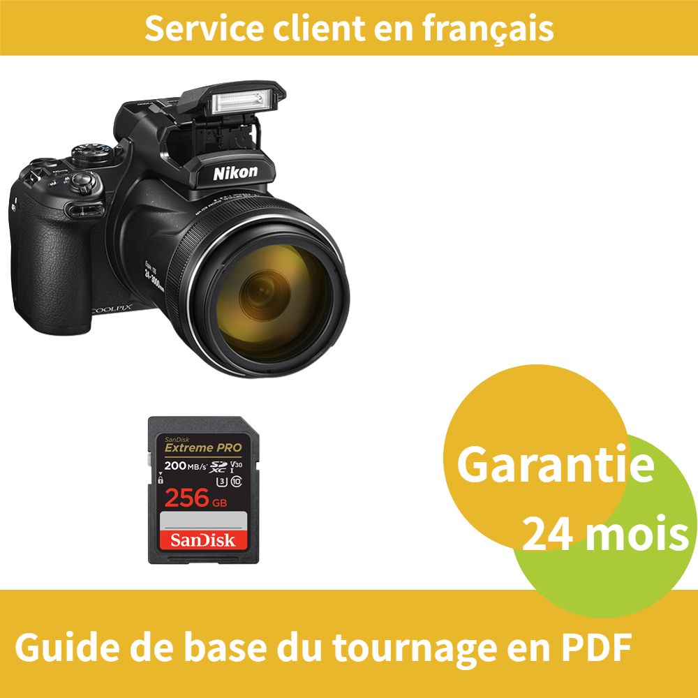 Nikon Coolpix P1000 Digital Camera + SanDisk 256GB Extreme PRO SDXC UHS-I Card