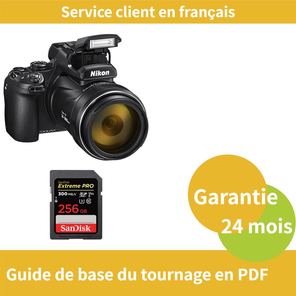 Nikon Coolpix P1000 Digital Camera + SanDisk 256GB Extreme PRO SDXC UHS-II Card