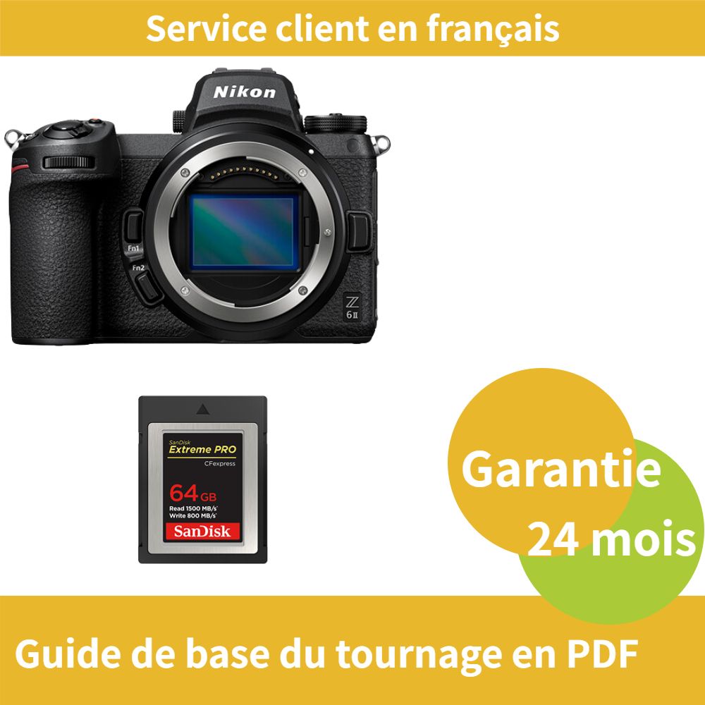 Nikon Z6 II Camera + SanDisk 64GB Extreme SD Card PRO CFexpress Type B