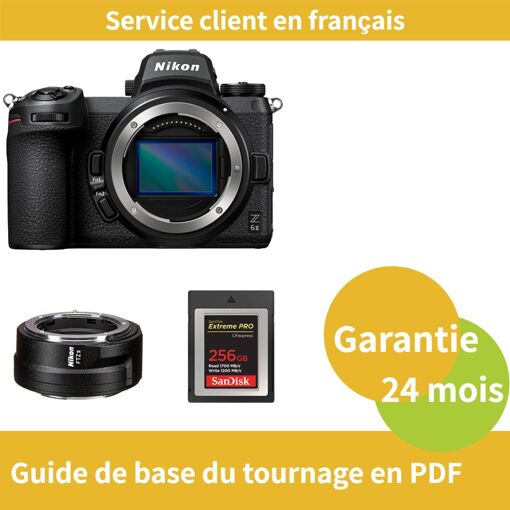 Nikon Z6 II Camera with FTZ II Adapter, SanDisk 256GB Extreme SD Card, PRO CFexpress Type B