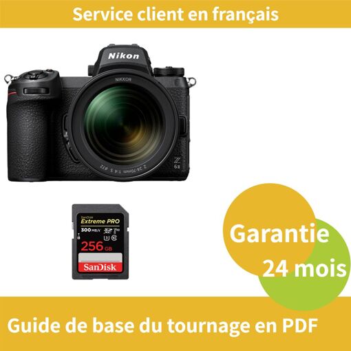 Nikon Z6 II Full-Frame Hybrid Camera Kit with 24-70mm f/4 S Lens and 256GB SanDisk Extreme PRO SDXC UHS-II Card