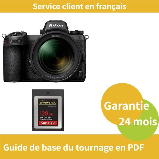 Nikon Z6 II Full-Frame Mirrorless Camera Kit with 24-70mm f/4 S Lens and SanDisk 128GB Extreme SD Card (PRO CFexpress Type B)