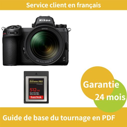 Nikon Z6 II Full-Frame Hybrid Camera Kit with 24-70mm f/4 S Lens and 512GB SanDisk Extreme SD Card (Type B CFexpress)