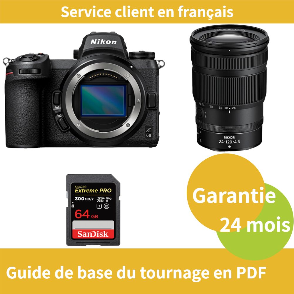 Nikon Z6 II Full-Frame Hybrid Camera Kit with 24-120mm f/4 S Lens and 64GB SanDisk Extreme PRO SDXC UHS-II Card