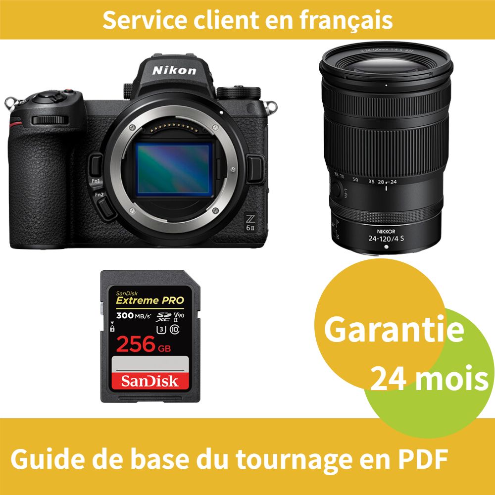 Nikon Z6 II Full Frame Camera Kit with 24-120mm f/4 S Lens and 256GB SanDisk Extreme PRO SDXC UHS-II Card